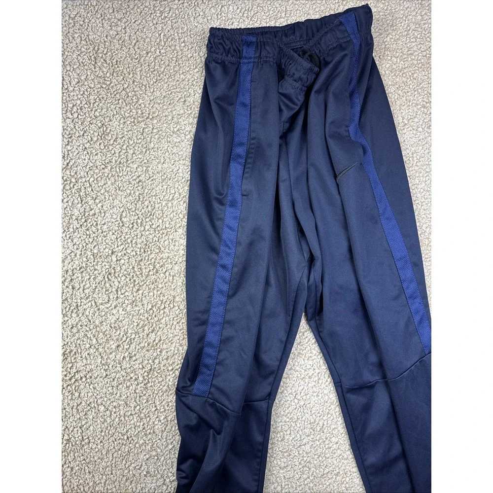 Nike Track Pants Mens Large Navy Blue with Blue Vented Mesh Stripe 940241-471